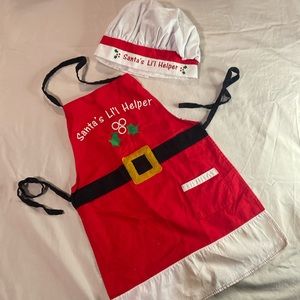 Russ Christmas Holiday Apron and Chef’s Hat Santa’s Little Helper Kids Cooking